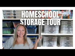 HOMESCHOOL STORAGE SHELVES || HOW I ORGANIZE EXTRA GAMES, SUPPLIES, AND TOYS