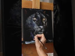 A 6 hour black panther study with acrylic #acrylicpainting