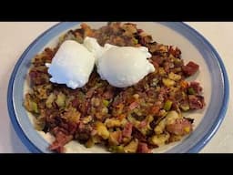 Mom's Corned Beef Hash | Poached Eggs