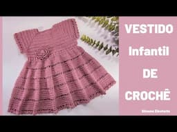 VESTIDO INFANTIL DE CROCHÊ Simone Eleoterio