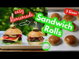 Easy Homemade Sandwich Rolls! (Slider or Hamburger Buns!)