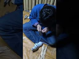 - PART 1 - The process of making a hand-woven bamboo bag from a single bamboo. #shorts #short