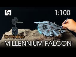 Millennium Falcon from Star Wars 3D Printed Diorama Scene Creation