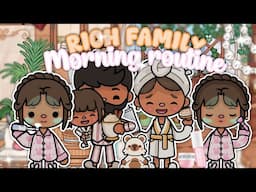 🤑 RICH FAMILY *Aesthetic* MORNING ROUTINE ☀️ || Toca boca life ROLEPLAY *with voice* 🗣️