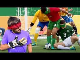 Goalkeeper Reacts to Incredible Blind Soccer Skill