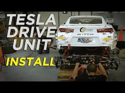 AEM EV Engineers Install TESLA Sport LDU in EL1 Drift Camaro!