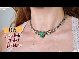 Easy Boho Style Choker Necklace Micro Macrame Tutorial