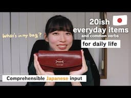 【Japanese comprehensible input】what's in my bag? everyday Japanese!