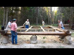 Cabin Wall Is Started-Martin's Off Grid Log Cabin #285