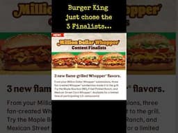 Burger King’s MILLION DOLLAR WHOPPER (Top 3) Finalists Contest REVIEW! Who will win the $1,000,000??