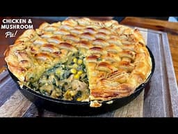 Chicken and Mushroom Pot Pie Recipe | Homemade Chicken Pie by Xman & Co