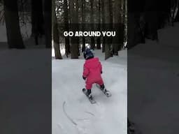 Cute Toddler Skiing