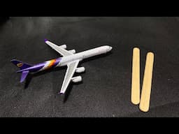 Thai Airways Airbus A340 | build airplane model from wooden sticks