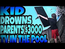 KID DROWNS PARENTS $3,000 TV IN POOL OVER FORTNITE!!!