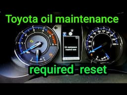 Toyota oil maintenance required reset