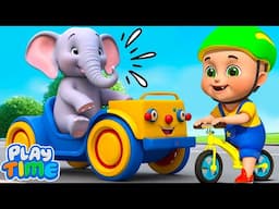 Wheels On The Bus Go Round And Round | Animal Farm Pet Song | Nursery Rhymes and Kids