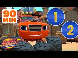 90 MINUTES of Blaze Using STEM to Count! 🔢 | Blaze and the Monster Machines