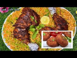 PARTY DHAMAKA COMBO - Chicken STEAM Roast With FLAVOURED Rice & Malai CHICKEN Cutlet - Best Recipes