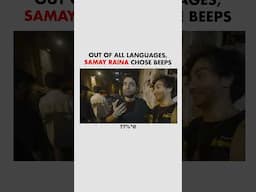 Samay Raina prefers BEEPS over BEEFS( ie. lafda)😎