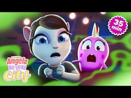 Spooky Halloween Vibes 👻🍬 Talking Angela: In The City Cartoon Compilation