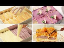 Satisfying Relaxing Video|🍩🍪🎂🍰Taro and pork floss tiramisu recipe|Asmr|Tiktok