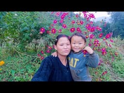 Rita's flowers garden in our farm house || Life in rural Nepal @Ritarojan