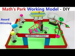 maths park working model - diy - maths project - howtofunda @craftpiller