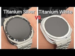 Samsung Galaxy Watch Ultra Titanium Silver vs Titanium White Side By Side Look!