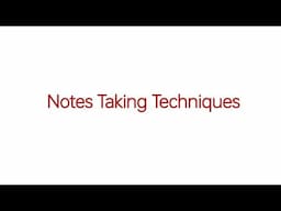 Notes Taking Techniques explained in Urdu Hindi