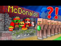 Mikey and JJ Opened a SCARY MCDONALDS for Villagers in Minecraft ! - Maizen