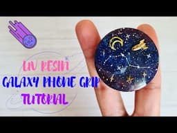 Watch me resin - UV resin galaxy phone grip tutorial - how to galaxy acrylic painting