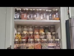 Mason Jar Spice Cabinet Organization | Pantry Challange | Scratch Cooking