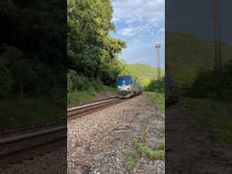 Amtrak echoes off mountains! #Shorts #Trains