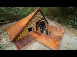 Building Survival Underground Brick Bushcraft Shelter