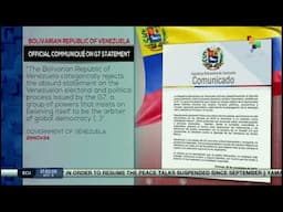 Venezuela: Official communiqué on G7 statement