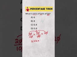 Percentage Math Trick #Shorts