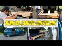 MINIVAN CAMPER CONVERSION | DODGE GRAND CARAVAN STOW N' GO | CREATION IDEAS