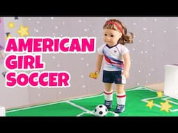 American Girl Plays Soccer on Awesome Soccer Field