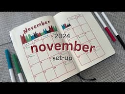 November 2024 Bullet Journal Setup 🐱🐶 cute pets theme plan with me!