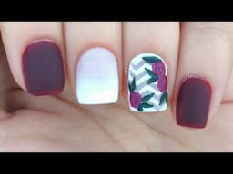 Mix & Match Nails : French Fade / Chevron / Floral