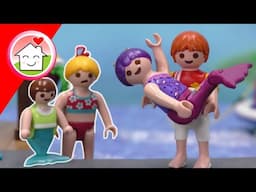 Playmobil Familie Hauser - Meerjungfrauentag im Aquapark mit Lena, Malte und Rosabella