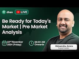 Be Ready for Today's Market | Pre Market Analysis: Live Market Webinar 🚨