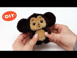 チェブラーシカ 🧶 Diy Cheburashka Yarn Pom Pom 🧶 糸からチェブラーシカを作る方法は？