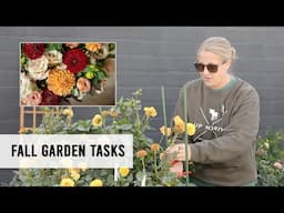 Cutting Down Dahlias, Hoophouse Tour and Seed Saving!  Fall Garden Tasks : Sunshine and Flora