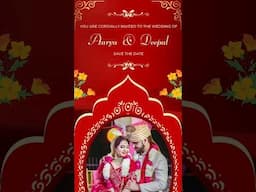 WhatsApp Invite I Wedding Function I Couple Cartoon Face I Animated Video I E-card