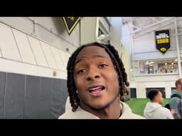 Iowa running back Kaleb Johnson discusses his "Superman" nickname