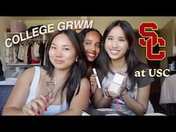 college GRWM with my ROOMMATES (Q&A)