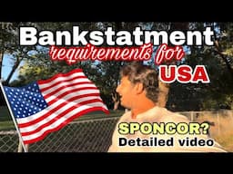 Bankstatment Requirment For USA Study F1 Visa 🇺🇸Who can Sponsor you ? Statement Balance Full Details