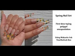 Spring nail set "Floating Petals" Encapsulation/ using Makartts YourNailArtBox from February