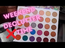 WEEKEND VLOG * CLEAN AND DECLUTTER MY MAKEUP WITH ME